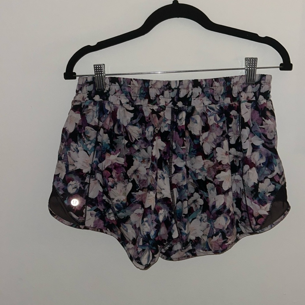 Lululemon Floral Hotty Hot Shorts